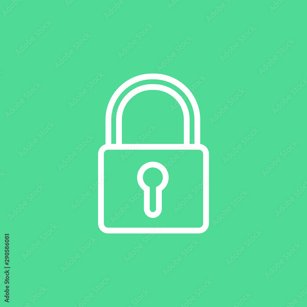 Poster lock icon. concept password, blocking, security. icon for web and mobile application. vector illustr