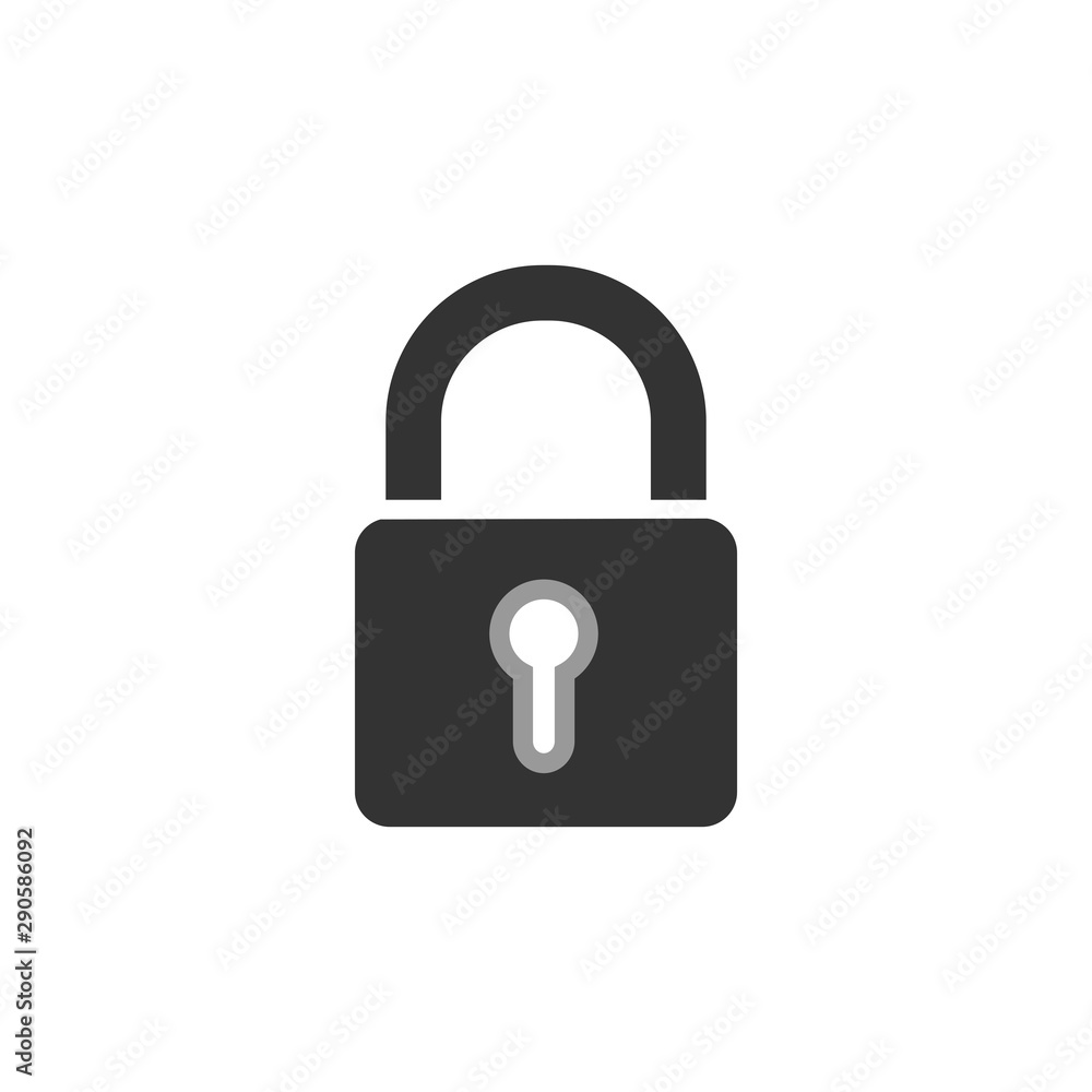 Poster lock icon. concept password, blocking, security. icon for web and mobile application. vector illustr