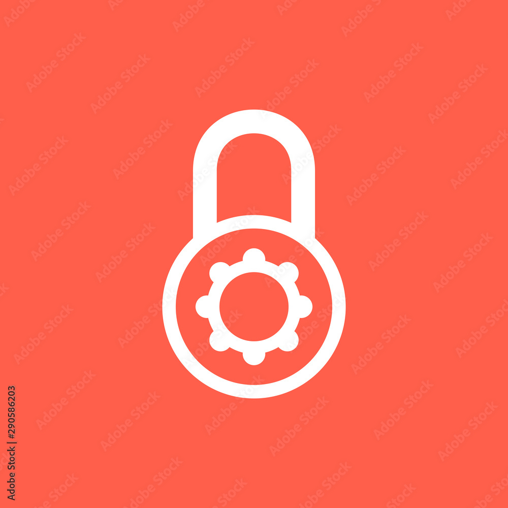 Poster lock icon. concept password, blocking, security. icon for web and mobile application. vector illustr