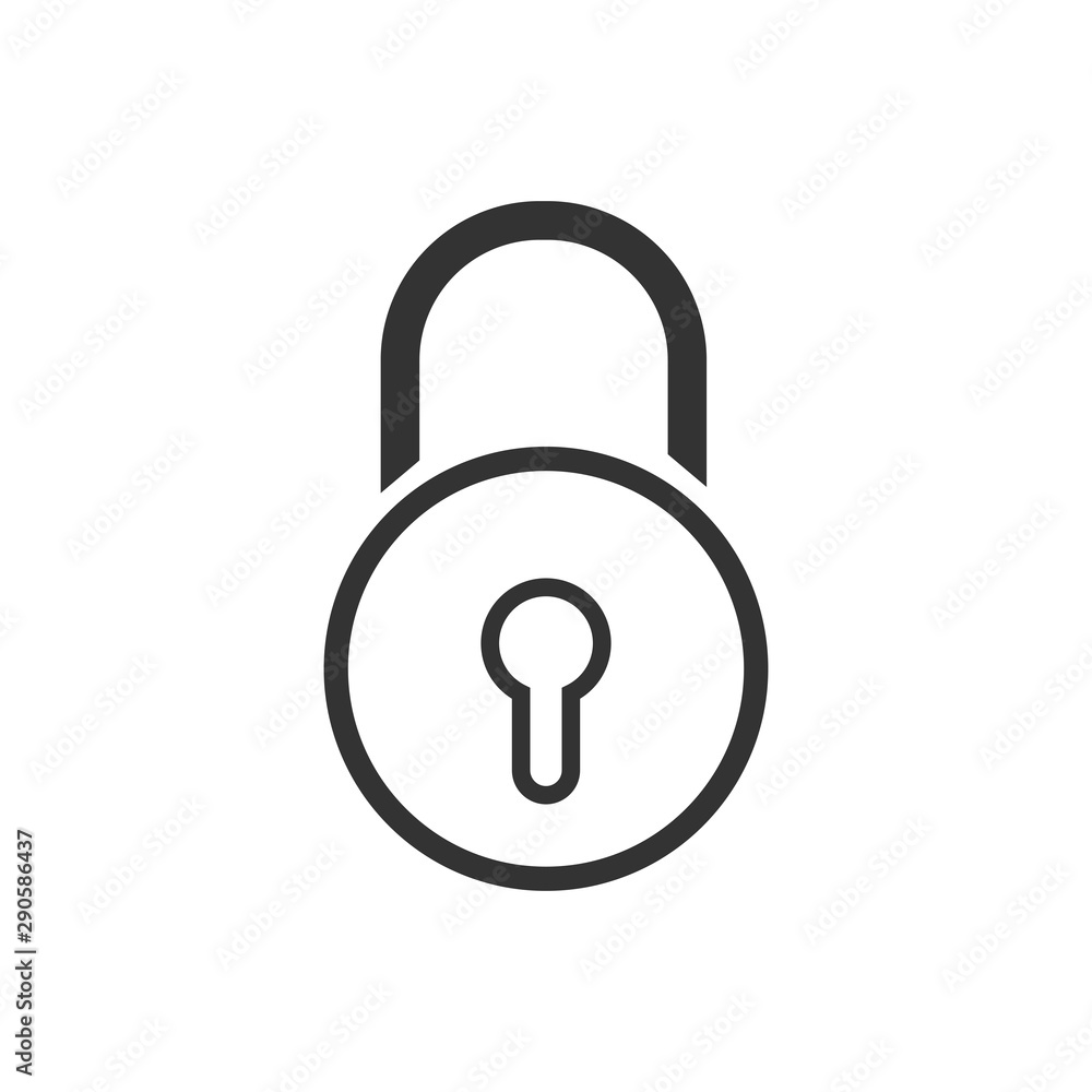 Poster lock icon. concept password, blocking, security. icon for web and mobile application. vector illustr