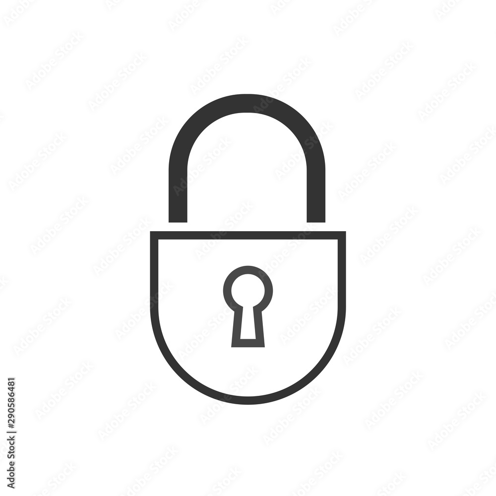 Poster lock icon. concept password, blocking, security. icon for web and mobile application. vector illustr