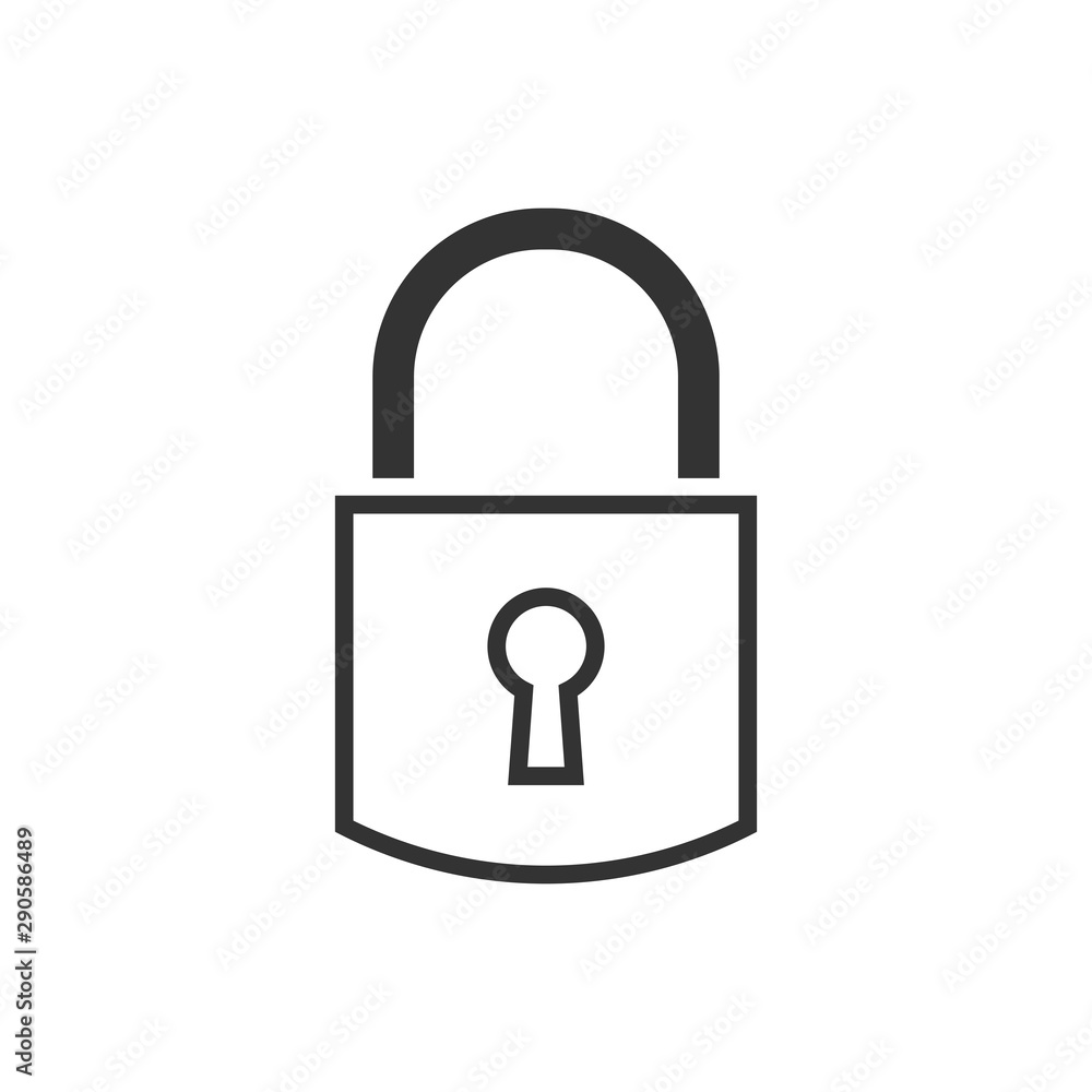 Poster lock icon. concept password, blocking, security. icon for web and mobile application. vector illustr