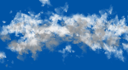 Background panorama Blue sky and white clouds nature