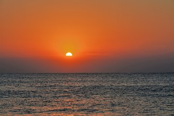 a beautiful sunrise at the seashore