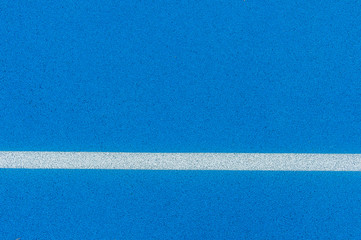 Colorful Sports Court Background. Top view blue field rubber gro