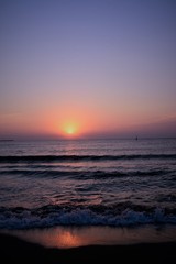 a beautiful sunrise at the black sea shore