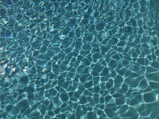 water reflections in the pool