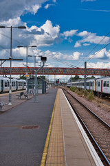 Fototapeta na wymiar platform of the railway station in UK