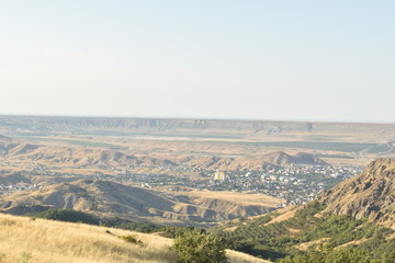 Fototapeta na wymiar panoramic view of the city in the mountains