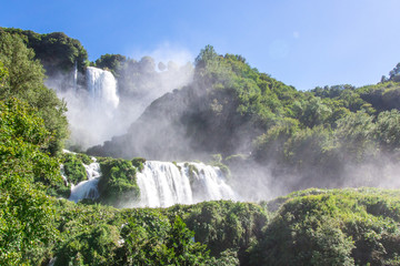 View of the Cascata delle Marmore, in Italy