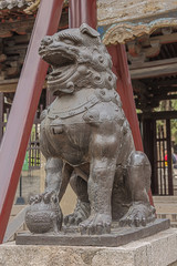 Iron lion guarding the Jinci temple in Taiyuan