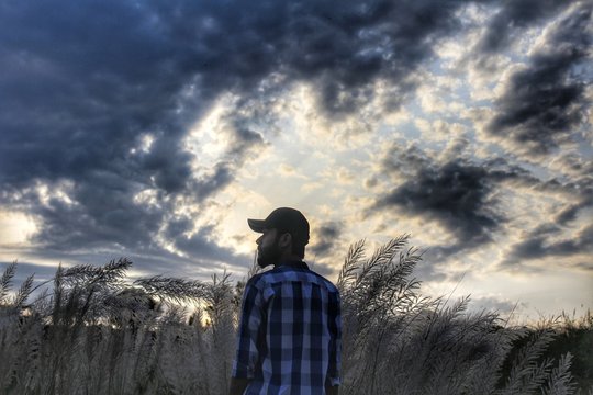 Man standing on grass