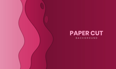 Abstract paper wave layer cut background