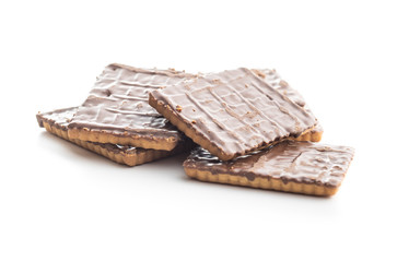 Sweet chocolate biscuits. Chocolate cookies.