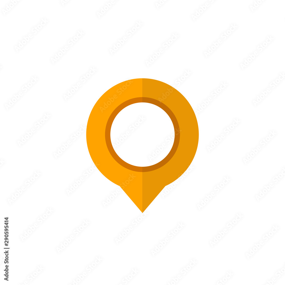 Poster map pointer icon. gps location symbol. flat design style.
