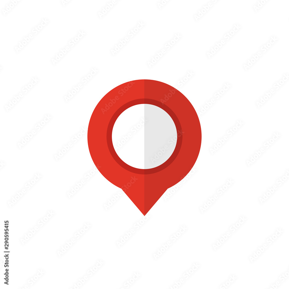 Poster map pointer icon. gps location symbol. flat design style.