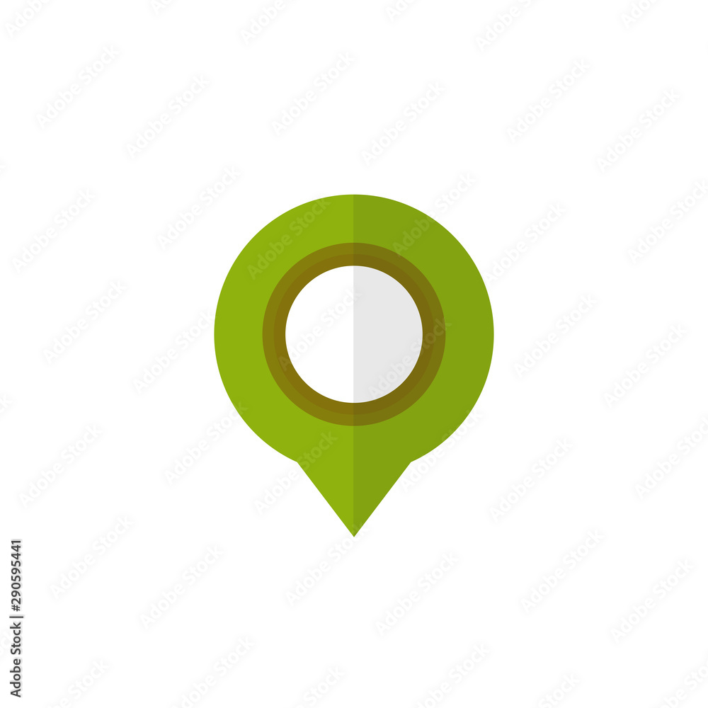 Poster map pointer icon. gps location symbol. flat design style.