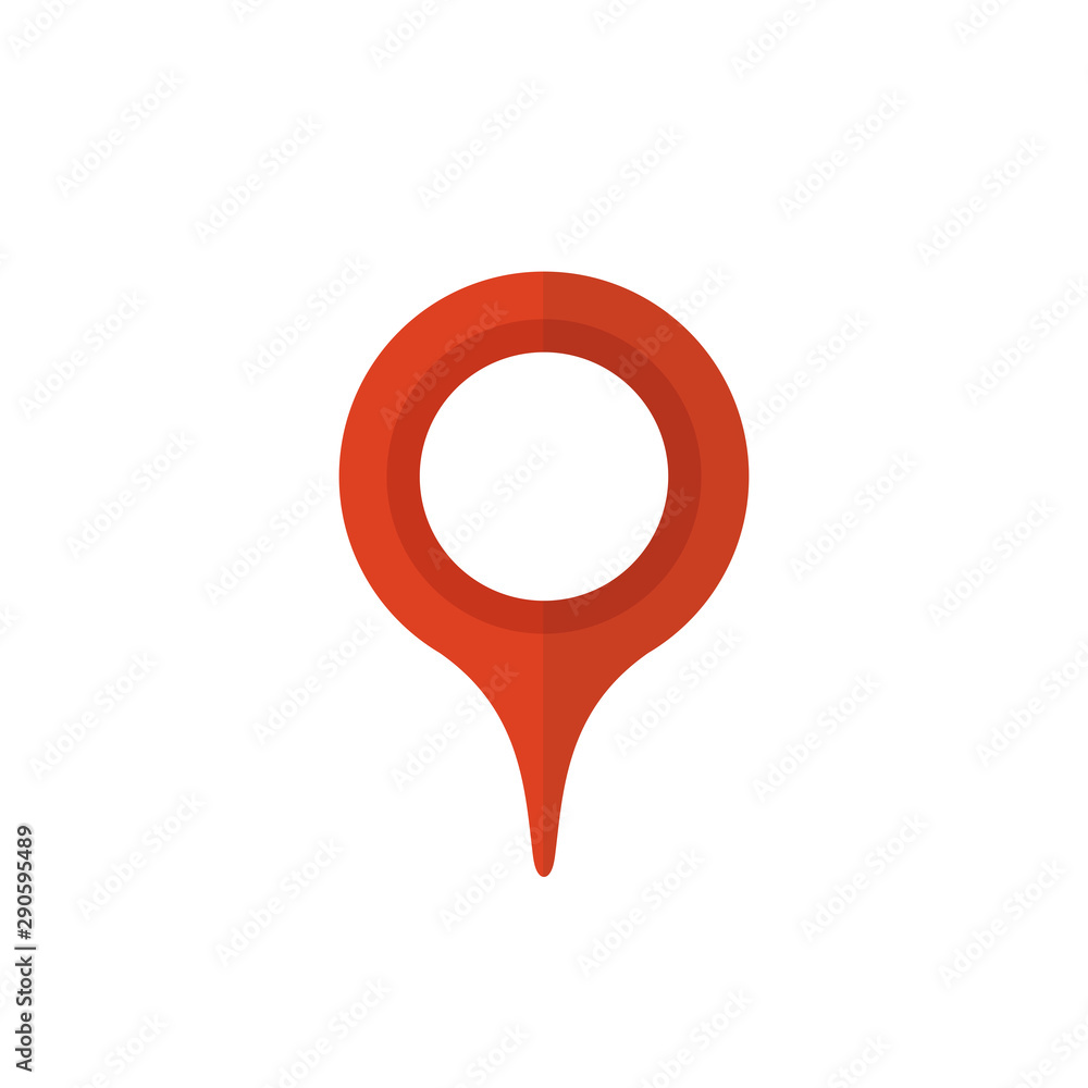 Poster map pointer icon. gps location symbol. flat design style.