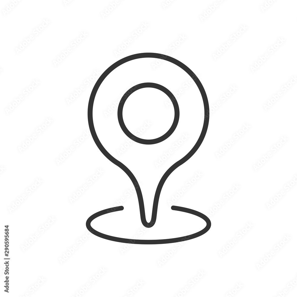 Poster map pointer icon. gps location symbol. flat design style.