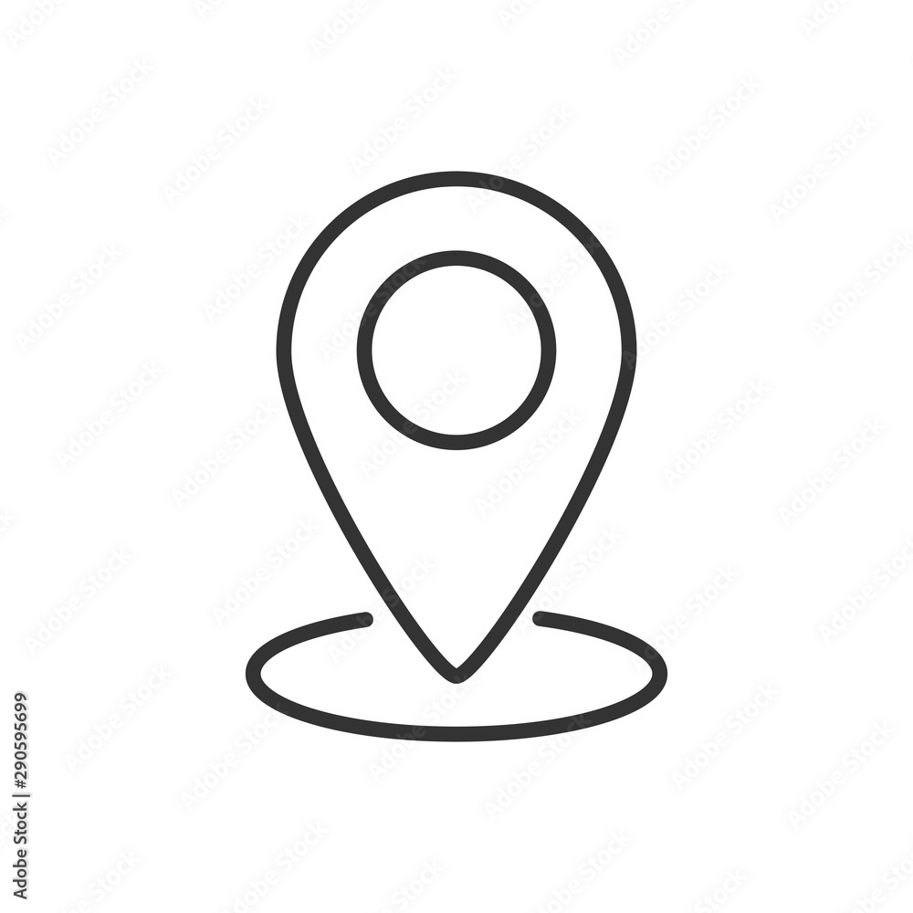Poster map pointer icon. gps location symbol. flat design style.