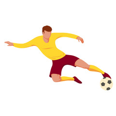 Fototapeta na wymiar Soccer player. Vector illustration on white background.