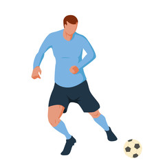 Soccer player. Vector illustration on white background.