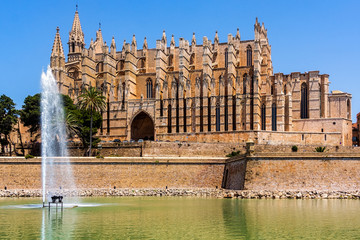 The Cathedral of Santa Maria of Palma in Mallorca, Balearic Islands, Spain