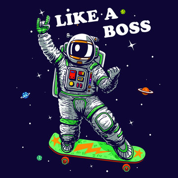 astronaut illustration tee shirt logo wallpaper graphic design print  