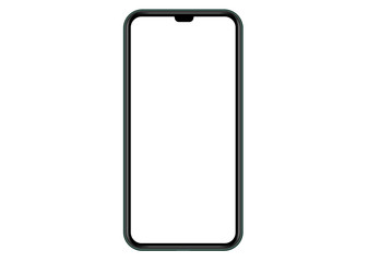 Modern Smartphone.  Mock up mobile  phone with blank white screen. Illustration for app, web, design.