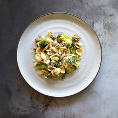 Spicy Italian Sausage Broccoli Orecchiette Pasta