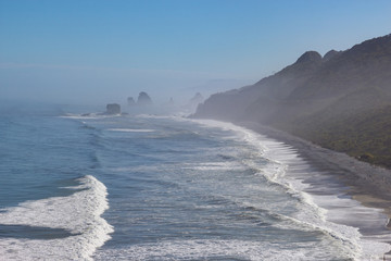 Coastal line on West Coast, New Zealand