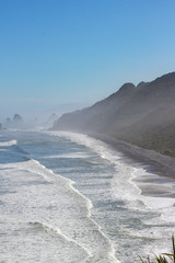 Coastal line on West Coast, New Zealand