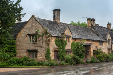 STANTON, ENGLAND - MAY, 26 2018: Stanton is a village in the Cotswolds district of Gloucestershire and is built almost completely of Cotswold stone, a honey-coloured Jurassic limestone  