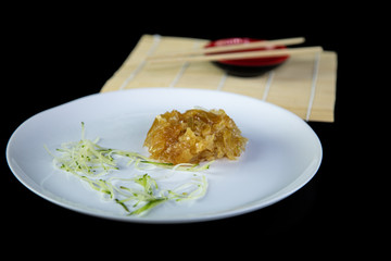 japanese food delicious salmon uramaki sushi with rice