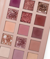 Fototapeta premium Eyeshadow palette with glitter and satin texture