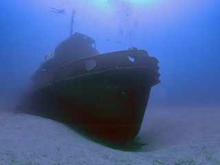The wreck of the tugboat Rozi in Malta