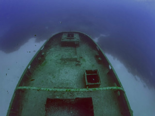 The wreck of the tugboat Rozi in Malta