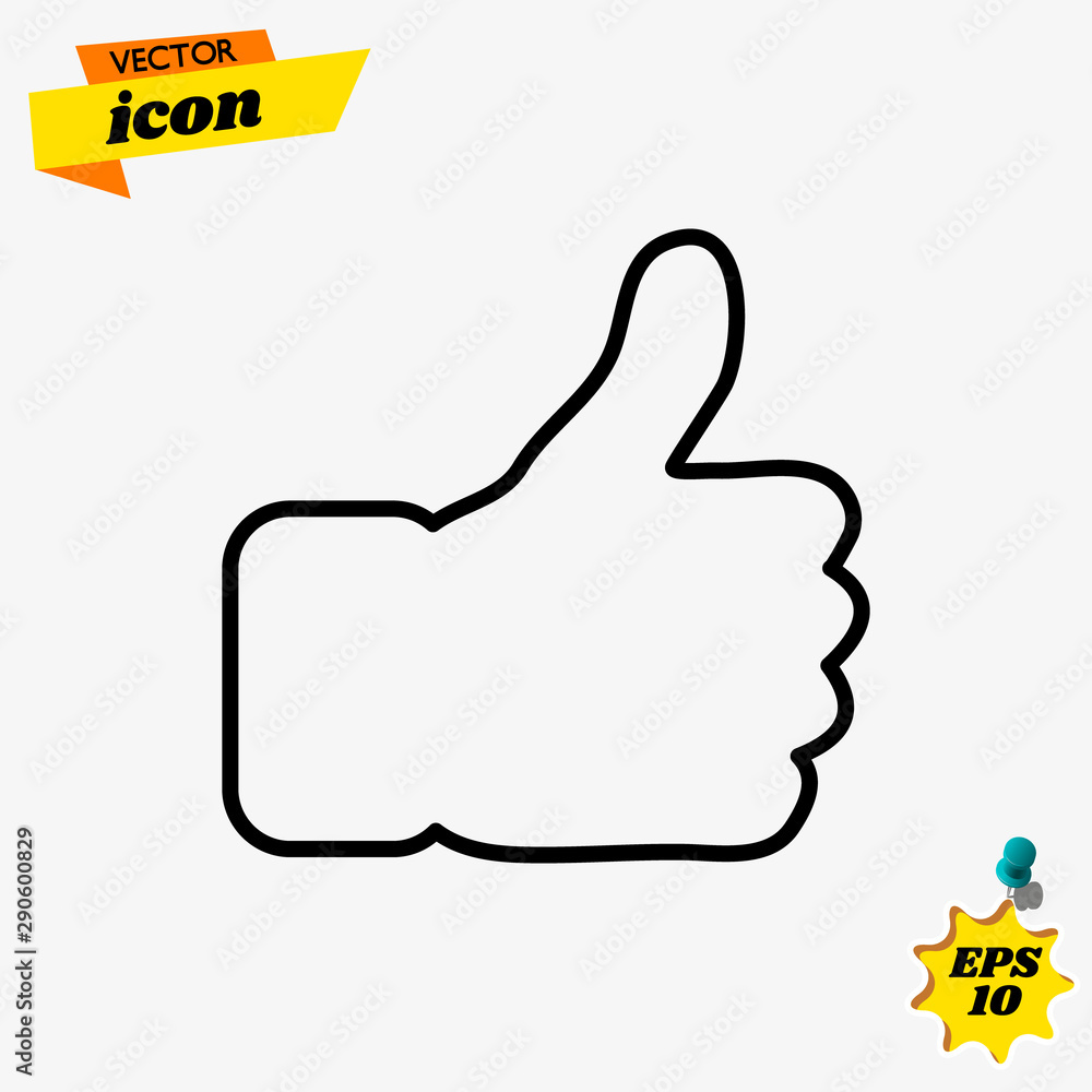 Fototapete like line icon vector icon for apps and websites. like line vector
