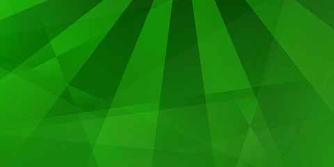 Abstract background of intersecting lines and polygons in green colors