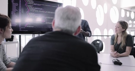 African American male game designer leading a meeting - Powered by Adobe