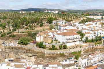 Fototapeta na wymiar a view over Setenil de las Bodegas town, province of Cadiz, Andalusia, Spain