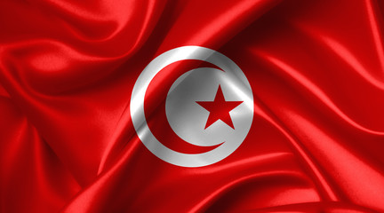 Obraz premium tunisian flag