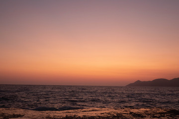 Sunset at sea