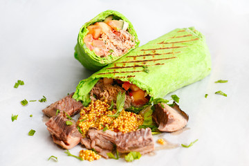 Green Tuna shawarma.