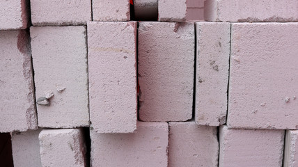 Lightweight concrete blocks of different sizes