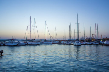 yachts in the port of Syracuse Sicily