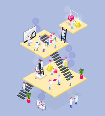 Chemistry Stages Isometric Composition
