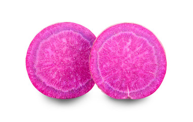 sweet potato on the white background