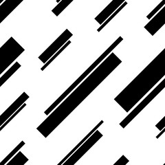 Seamless pattern. Black rectangles on a white background. Vector drawing. Texture.