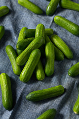 Raw Green Organic Mini Cocktail Cucumbers